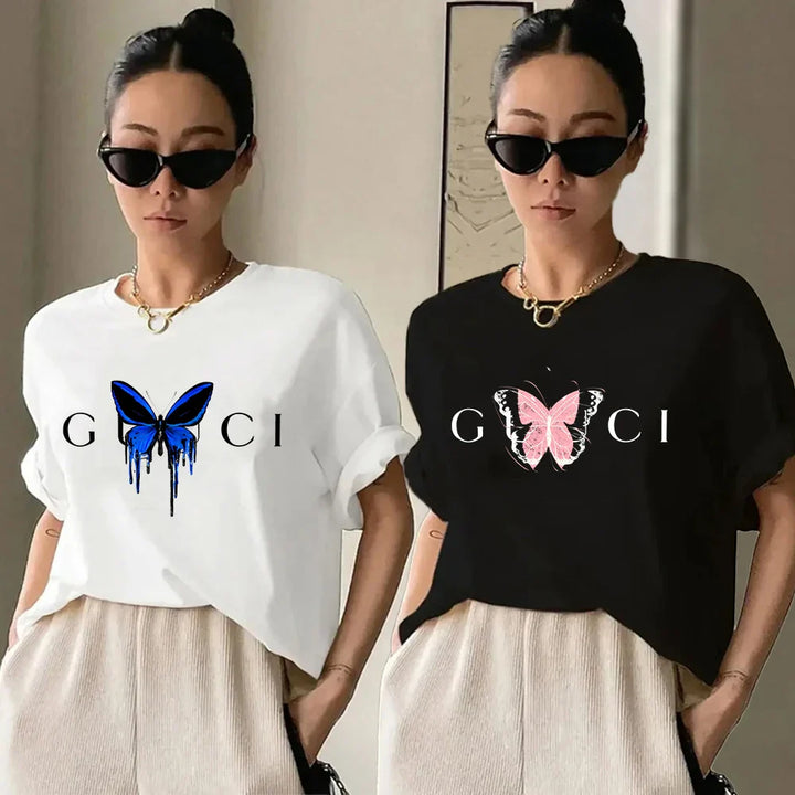 G Butterfly Couture Kurzarm-Grafik-Tee