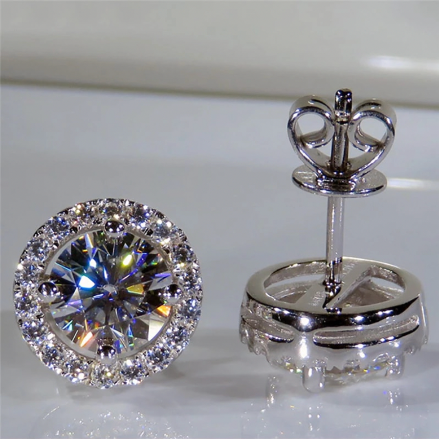 Classic Round Halo Stud Earrings