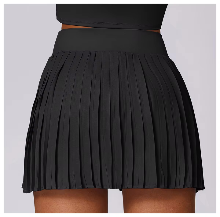 High Waisted Pleated Tennis Skirt (With Built In Shorts)