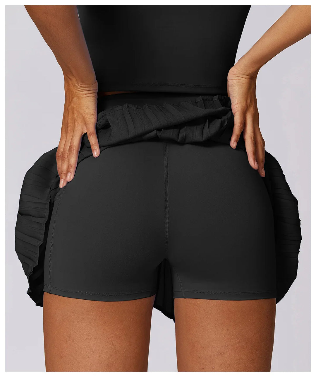 High Waisted Pleated Tennis Skirt (With Built In Shorts)