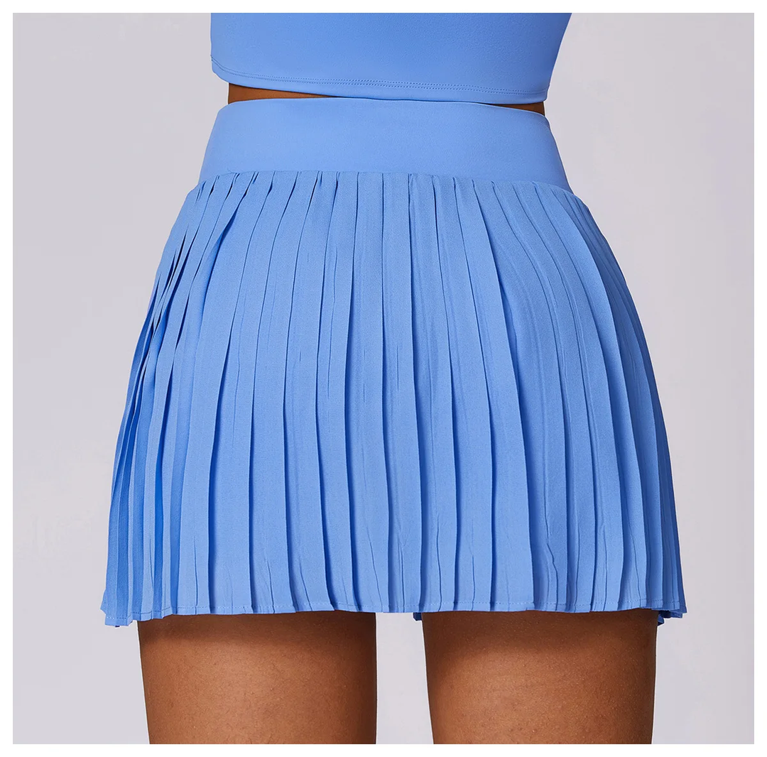 High Waisted Pleated Tennis Skirt (With Built In Shorts)