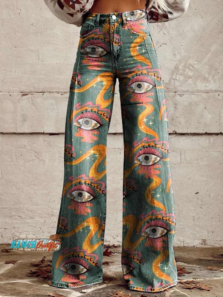 Augen | Vintage Ausgestellte Hose