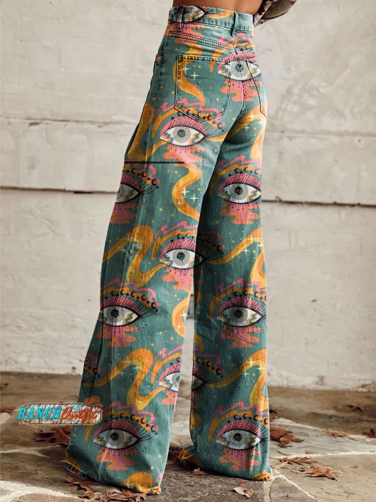 Augen | Vintage Ausgestellte Hose