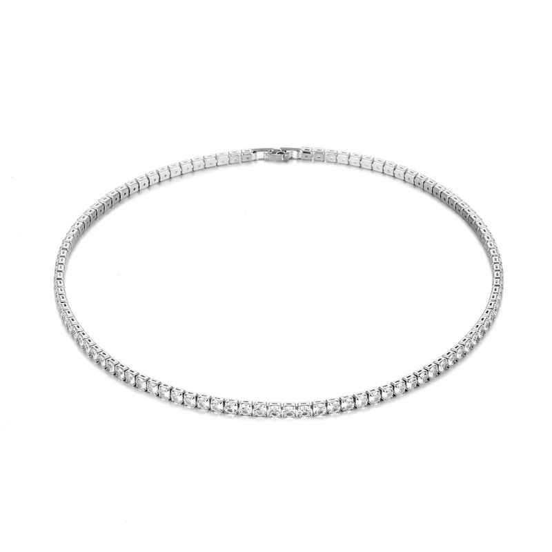 Classic Round Cut Tennis Necklace