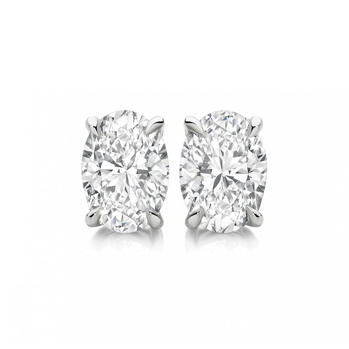 Classic Oval Cut Stud Earrings