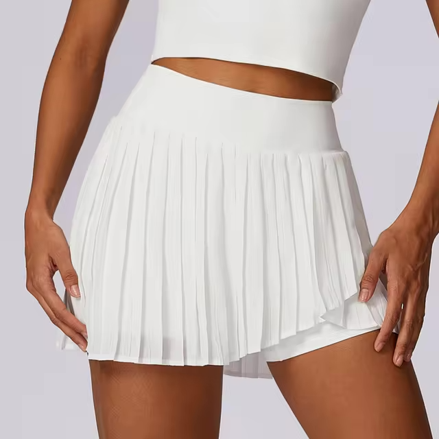 High Waisted Pleated Tennis Skirt (With Built In Shorts)